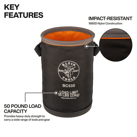 Klein Straight Bucket, 17-Inch Utility Bucket