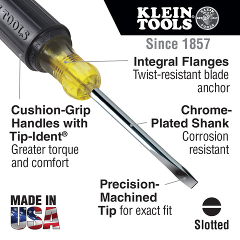 Klein Screwdriver Set, Stubby Slotted and Phillips, 2-Piece