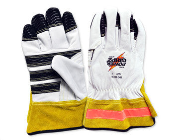 POWER GRIPZ-Rugged All-Leather Work Gloves (54-TPG-WG10B)