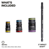 Klein 6-in-1 Impact Rated Flip Socket Set, Metric - 32933