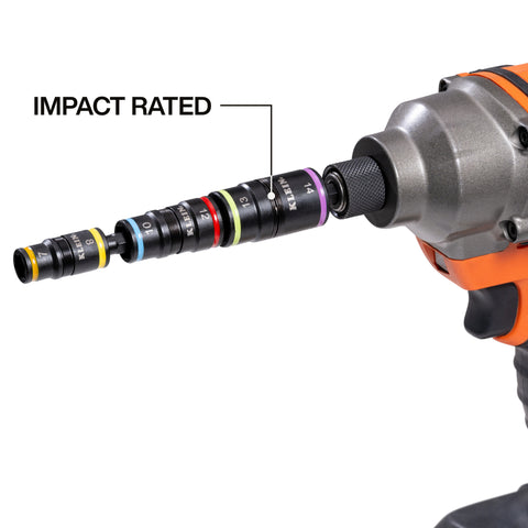 Klein 6-in-1 Impact Rated Flip Socket Set, Metric - 32933