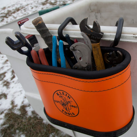 Klein Hard-Body Bucket, 15 Pocket Oval Bucket with Kickstand