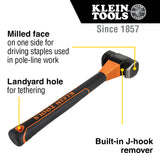 Klein Staple Driving Face Hammer - 94-80936MF
