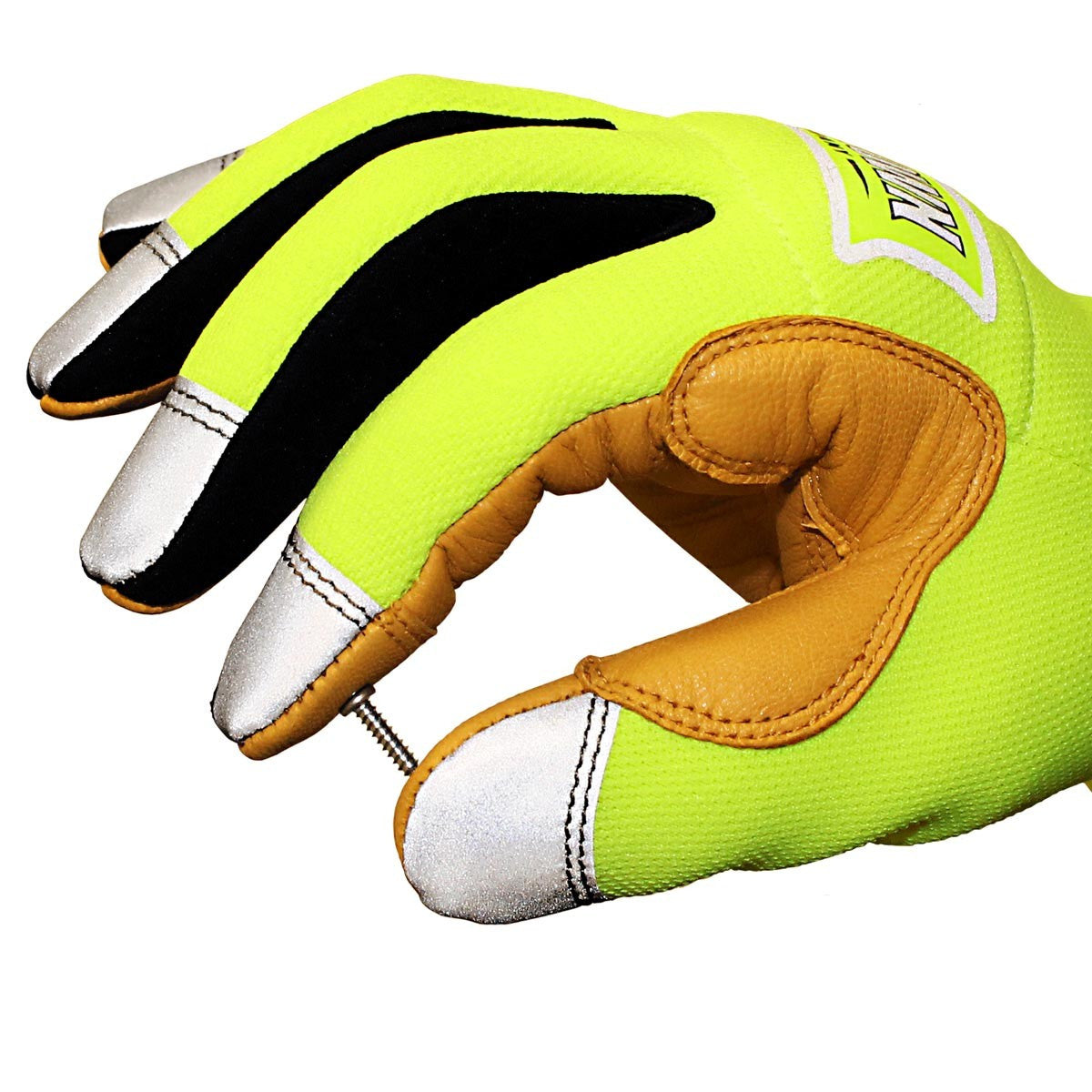 Kevlar Lined Leather Gloves with Knuckle Protection