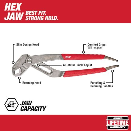 Milwaukee 10 In. And 12 In.Smooth Jaw Pliers With Dipped Grip Handles 2 Pc 48 22 6550 48 22 6552 Milwaukee 10 In. And 12 In.Smooth Jaw Pliers With Dipped Grip Handles 2 Pc 48 22 6550 48 22 6552