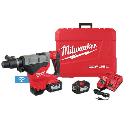 Milwaukee m18 fuel 1 3 4 sds max rotary hammer one key kit 2 battery Linemen s Supply