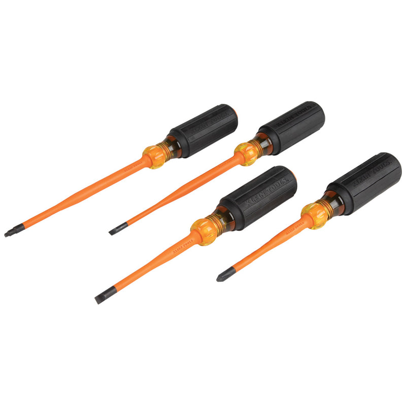 Slim-Tip Insulated Screwdriver Set, Phillips, Cabinet, Square, 4-Piece - (94-33734INS)