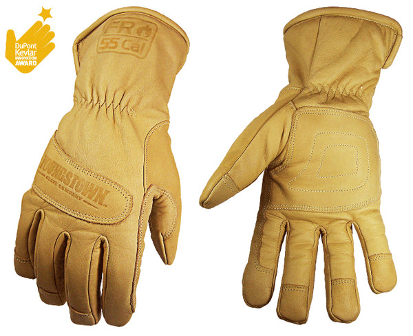 Youngstown Gloves - Guantes de trabajo de cuero para hombre, forro de  kevlar, corte, perforación, resistente al fuego, clasificación de arco