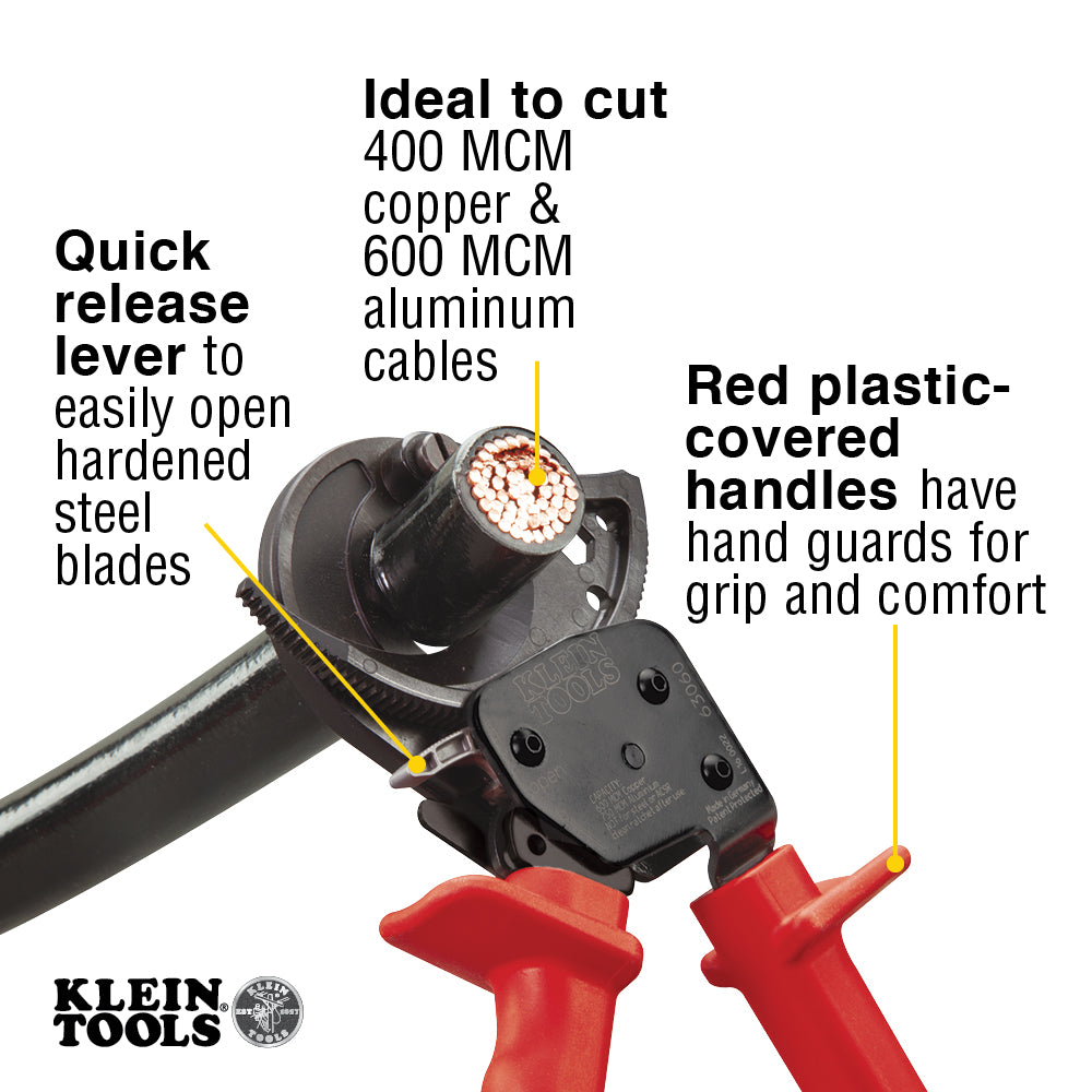 Ratchet Cable Cutter-Heavy Wire Cutter Up to 600 MCM-Knoweasy