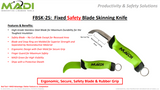 Madi Blade Skinning Knife -Safety Blade - FBSK-2S