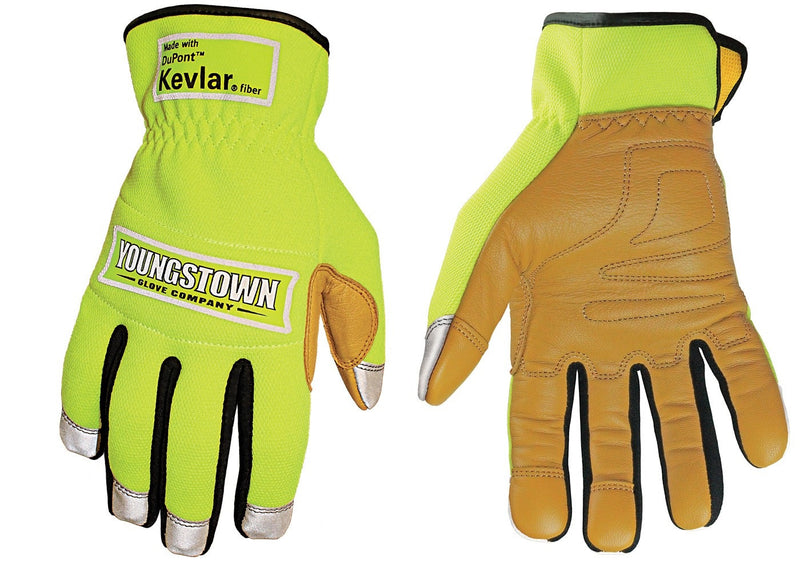 Youngstown Glove Leather Ground Utility Gloves for Men - Kevlar Lined -  Cut, Pun