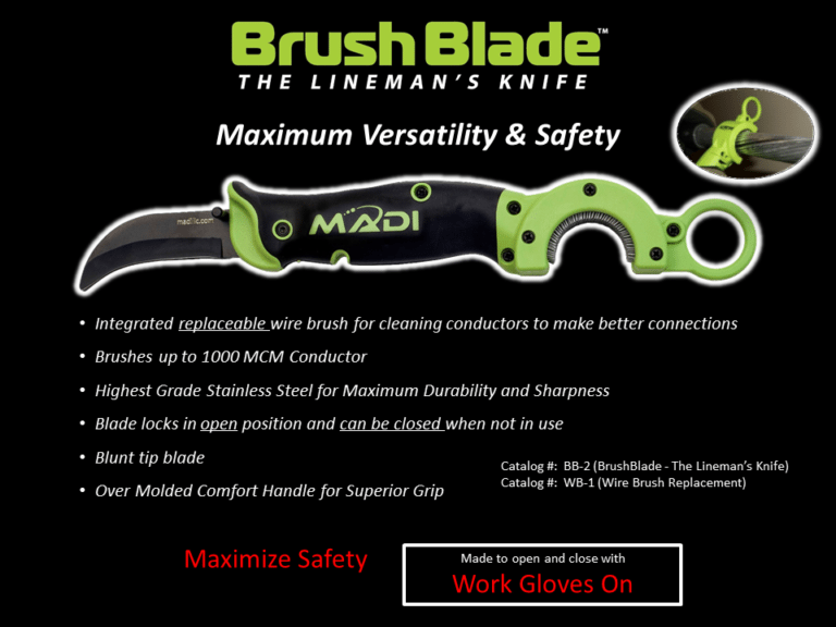 MADI BrushBlade Skinning Knife (95-BB2)