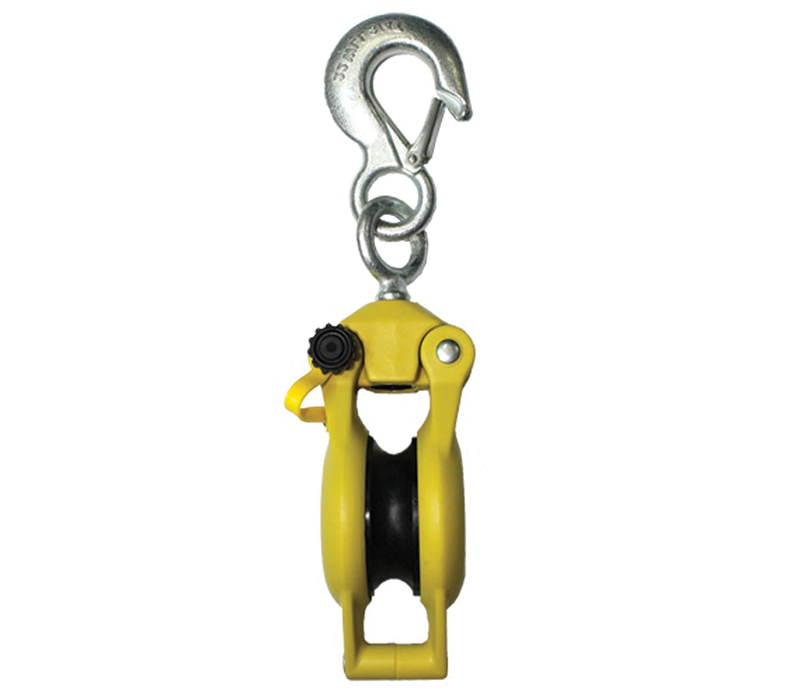 Side Opening Block with Swivel Hook & Safety Snap - (53-3550)
